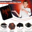 Trading Card Albums with Zipper - 9 Pocket Double Sided Collection Binder for 900 Cards, Trading Card Sleeves for 3 Ring, Durable Scratch-Resistant PU Cover, Portable Organizer for MTG & Game Cards