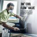 3M P95 Particulate Respirator 8577, 2 Pack, Carbon Layer For Odor Reduction, Features COOL FLOW Exhalation Valve, NIOSH-APPROVED, Advanced Filter Media For Easy Breathing, Comfortable (8577C2-DC-PS)