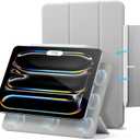 ESR for iPad Pro 11 Inch Case (M5/M4) 2025/2024, Strong Magnetic Attachment, Slim Trifold Stand Case, Supports Pencil Pro and Pencil(USB-C), Tough Protection, Auto Sleep/Wake, Rebound Series, Gray