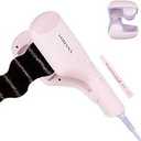 VODANA Compact Triple Flow Hair Waver - Portable Ceramic Curling Iron, Long-Lasting Beach Waves, Fast Heat-Up Double Barrel