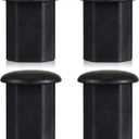 4 Pieces Lacrosse Tape Saver Butt End Plastic Lacrosse End Caps Hockey Stick Supplies, Black
