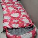 Kids Sleeping Bags - Camping Sleeping Bags with Carry Bag - Compact Sleeping Bag for Hiking, Backpacking 3 Season Warm & Cool Weather, Lightweight Waterproof Outdoor Travel for Boys Girls (Pink)
