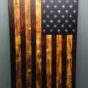 CornholeGamesUSA Premium Wood Wall Art Decor - PATRIOTIC Flag - 24x48, All-Weather Rustic American Flag Ready to Hang Indoor Outdoor Wall Art