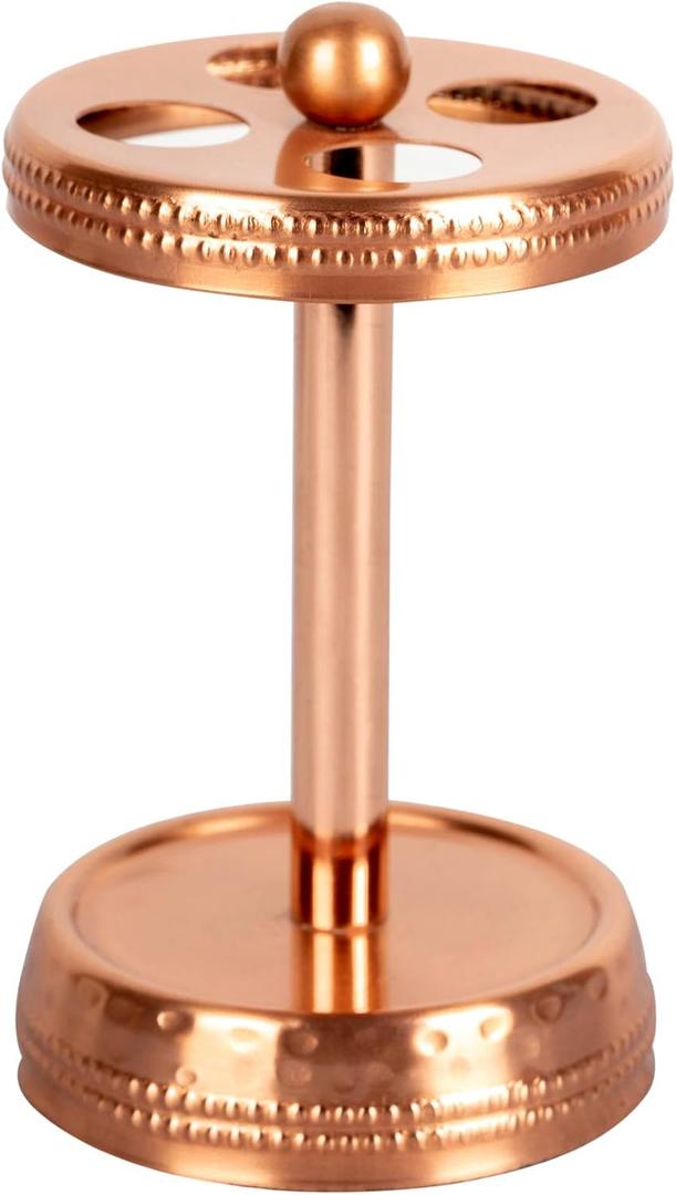 nu Steel Copper Hudson Toothbrush Holders Storage, Bath Collection, Bathroom Vanity Countertops, Hammered Finish (HSC4H)