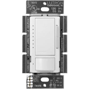 Lutron Maestro LED+ Motion Sensor/Dimmer Switch | 150W LED | Single Pole/Multi-Location | MSCL-OP153M-SW | Snow