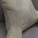 Reading Pillow for Sitting in Bed Adult, Reading Pillow with Shredded Memory Foam, Bed Pillow with Washable Cover, Back Pillow Sitting Up with Extend Arms, Beige, Large