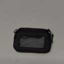 Didida The Iris Wallet Zip Card Case with ID Window Purses for Women Coin Purse with Zipper Mini Portable Keychain Wallet, Black