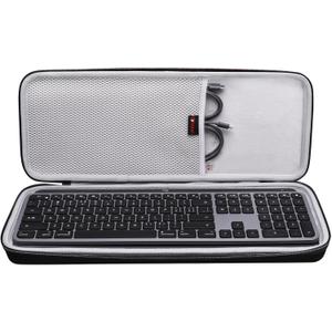 XANAD Hard Case for Logitech MX Keys/MX Keys Advanced MIC Wireless Illuminated Keyboard(Gray)-Inside: 17.2"x6.2"x1.2" (Grey)