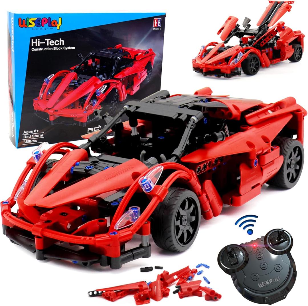 WISEPLAY Stem Projects for Kids Ages 8-12 Year - 380PCS RC Car Kits to Build - STEM Building Toys for Boys Age 8-12 - Model Car Kits to Build for Kids 9-12 - Great Building RC Gift for Your