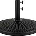 T&Jero 40 lb Round Heavy Duty Patio Market Table Umbrella Base Stand Weight for Outdoor, Black
