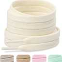 Handshop 2 Pairs Flat Athletic Shoelaces 5/16" in 40"-63" Wide Sneaker Replacement Shoe Laces