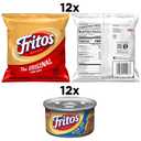 Frito Lay Fritos Original Chips and Bean Dip Cans Variety Pack, (Pack of 24) (EXP 08/11/26)