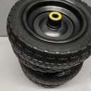 10 Inch Solid Rubber Tires, 4.10/3.50-4 Tire and Flat Free with 5/8" Bearings, 2.17" Offset Hub for GOR Garden Carts, Garden Wagon Carts, Trolleys, Hand Trucks and Utility Cart(4 Pack)
