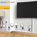 Cord Hider, Wire Cover, Cord Covers Wall Mounted TV, Cable Hider, 315 in Paintable White Raceway Kit, Electrical Cords Concealer, Cable Management, Hide Cords Wall, Wire Molding, Adhesive Channel