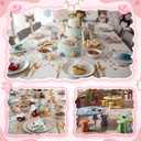 Nosiny 108 Pcs Cat Themed Party Favors Birthday Decorations Include Cat 4 in 1 Ballpoint Pens Keychain Sticky Note Resin Figurines Stickers Organza Bags for Goodies Bags Stuff Rewards