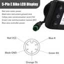 S866 Electric Bicycle LCD Display Meter, 24V 36V 48V Ebike LCD Display Control Panel Wireless Bicycle Speedometer Odometer for Electric Scooter Electric Bike Modification