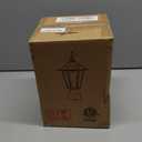 WISBEAM Outdoor Post Light, Pole Lantern, E26 Base 60W Max, Aluminum Housing Plus Glass, Wet Location Rated, ETL Qualified, Bulbs not Included, Black (1 Pack)