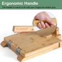 ZUJJAFY Tortilla Press 10 Inch Bamboo Tortilla Maker with 50pcs Parchment Paper, Mexican Tortillera Presser Homemade Tortillas Pataconera Dough Press, Square