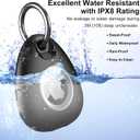 3 x 2 Pack IPX8 Waterproof Airtag Keychain with Airtag Holder Case,Full Body Shockproof,Anti-Scratch Cover Air tag for Cat,Dog,Keys,Luggage,Wallet(Black+Pink)