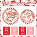 146Pcs Crawfish Boil Party Supplies Include Tableware-Plates-Napkins-Cups-Forks-Knives-Tablecloth for Seafood Boil Party Supplies Serves 24