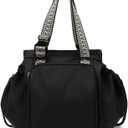 Everyday Bag, Large-Capacity Multifunctional Travel Organizer Handbag Crossbody Shoulder Tote Bag (Black)