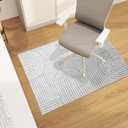 Office Chair Mat for Hardwood Floor, 48"x36" Easy Glide Computer Desk Mat Protector for Rolling Chair Under Desk Rug Nonslip Backing, Machine Wash (Modern)