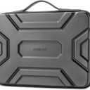 DOMISO 17 inch Laptop Sleeve with Handle Shockproof Computer Bag Waterproof EVA Protective Carrying Case for 17.3" HP Dell Asus Laptop, Dark Grey