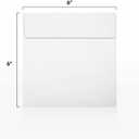 LUXPaper Square Invitation Envelopes | Peel & Press | 6" x 6" | Bright White | 80lb. Text | 250 Qty