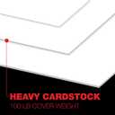 Accent Opaque 17 x 11 White Cardstock Paper, 100lb, 271gsm 200 Sheets (1 Ream) Premium Smooth Heavy Cardstock, Printer Paper for Invitations, Cards, Menus, Business Cards 