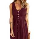 BTFBM Summer Dresses for Women 2026 Spring Clothes Sleeveless Crewneck Beach Vacation Outfits Mini Flowy Sun Dress Large