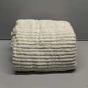 CYK Weighted Blanket Adults 20 Pounds Queen Size 60"x80" - Dual-Sided Fleece & Sherpa Blanket - Heavy Plush Flannel Winter Warm Blanket for Bed and Couch (Cream)