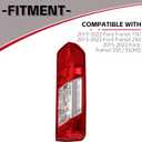 HECASA RH Tail Light Assembly Compatible with 2015-2024 Ford Transit 150 250 350 350HD E-Transit Replacement for CK4Z-13404-K FO2801242C Rear Taillights Tail Lamp Red Lens+Clear Lens Passenger Side