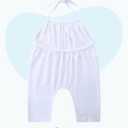 Girls Lace Up Slouch Jumpsuit Casual Sleeveless Romper Kids Strap Overalls With Side Pockets 4-5T (White)