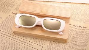Przene Retro Rectangle Sunglasses Vintage Small Sun Glasses UV Protection for Women Men