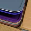 Sintuff 20 Pcs Plastic Art Trays Colorful Fast Food Lunch Trays Bulk Activity Crafts Sensory Serving Organizer for Home, School, Kids, DIY Projects, Painting, Beads(20 Colors,12 x 9 Inch)