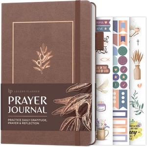 Legend Prayer Journal for Women & Men  Daily Devotional Notebook  Bible Study Supplies & Accessories  Faith Based Gifts  Religious Planner & Spiritual Gods Book, 5.8 x 8.3" (Dark Terracotta)