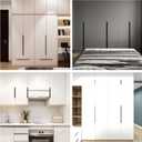 PATIKIL Mount Finger Edge Pull, 10 Pack 200mm/7.87" Aluminum Alloy Concealed Handle Cabinet Edge Pulls with Screws for Home Kitchen Furniture Door Drawer, White