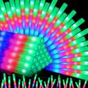 OLUPP 72PCS Foam Glow Sticks, Foam Light Up Sticks with 3 Modes Colorful Flashing, Glow Sticks for Wedding, Glow Stick Bulk Party Pack for Wedding, Raves, Concert, Camping, Carnival