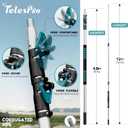 TelesPro 20 Feet High Reach Cobweb Duster with 5-12Ft Extension Pole, Webster Cobweb Duster with 3-Stage Telescopic Aluminum Pole, Spider Web Brush for Outdoor & Indoor Cleaning - Soft Bristles.