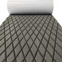KXKZREN EVA Foam Boat Flooring Decking Sheet 6mm Thick Diamond Anti-Slip Marine Flooring Mat Self Adhesive Deck Pad for Bass Boat Yacht Motorboat RV Cooler Tops, 74.8"x27.6" / 93.8"x43.9" (Dark Grey with Black Seam Lines)