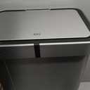 EKO Deluxe Mirage-T 50 Liter / 13.2 Gallon Touchless Rectangular Motion Sensor Trash Can, Matte Stainless Steel Finish