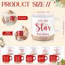 FillTouch 10 Pcs Employee Appreciation Mugs Gifts Bulk 12 oz Ceramic Thank You Coffee Cups for Employee Coworker Staff Teacher (Red,White)