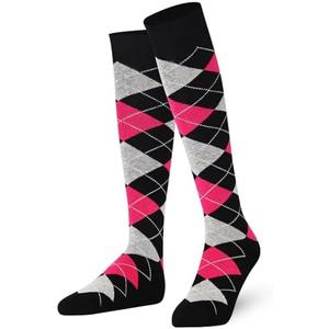 Mysocks Unisex Knee High Long Socks Argyle (8-11)