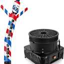 10FT Tall Barber Shop Inflatable Tube Man Wacky Wavy Dancing Guy with 3/4 HP Weather-Resistant Blower (12''Diameter) for Outdoor Decoration Advertising Business Promotion