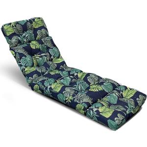 Outdoor Chaise Lounge Chair Cushions Waterproof Printing Lounge Chairs Cushion with Ties Long Cushions Replacement for Indoor Outdoor Furniture,75 x 24 x 3.9, 74.8x23.6x3.9in