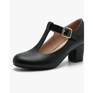 Women's Mary Jane Pumps T-Strap Block Chunky High Heels Ankle Strap Buckle Comfortable Wedding Dress Evening Party Shoes, Size 9.5 