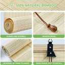 Bamboo Blinds for Door Window - Bamboo Roll Up Shades for Windows 42Wx72L Light Filtering Bamboo Roller Shades for Indoor Outdoor Home Patio Porch