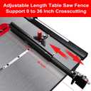 GOINGMAKE Table Saw Miter Gauge with Micro Adjustable Flip Stop and Extendable Fence and Quick Angle Stop for Table Saw Band Saw Router Table Fit 3/8 x 3/4" T Slot for Woodworking Crosscut, Miter Cut