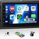 [2+64G] Android 15 Car Radio Stereo for Ford F150/F250/F350 2004-2014 with Wireless Carplay,7 Touch Screen Car Stereo with Mirror Link Bluetooth FM/RDS WiFi GPS SWC HD Backup Camera