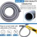Liquid-Tight Conduit and Connector Kit 1/2 Inch 25 Ft,Flexible Non Metallic Liquid Tight Electrical Conduit UL Certification,Electrical Conduit Kit with 5 Straight,3 Angle Fittings